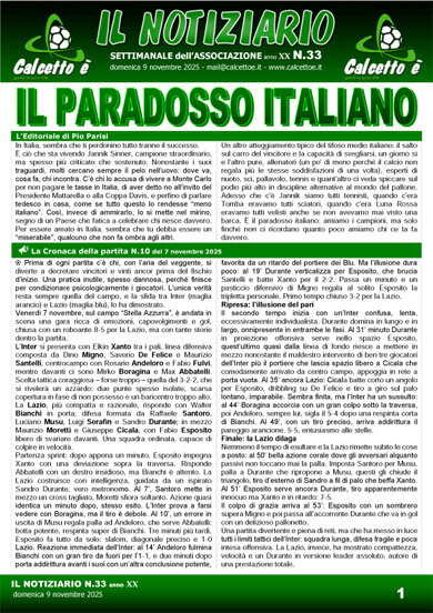 Notiziario N. 33 del 9/11/102025