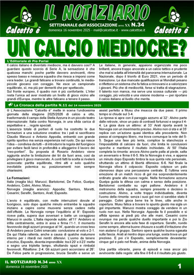 Notiziario N. 34 del 16/11/102025