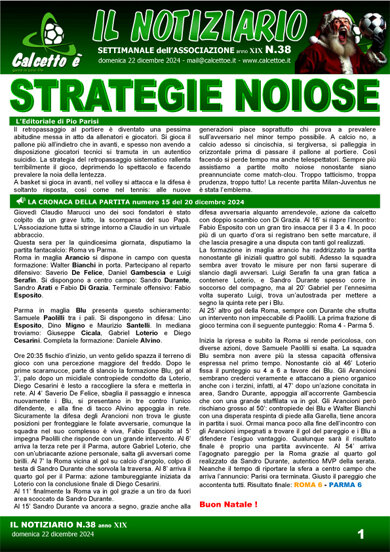 Notiziario N. 38 del 22/12/2024