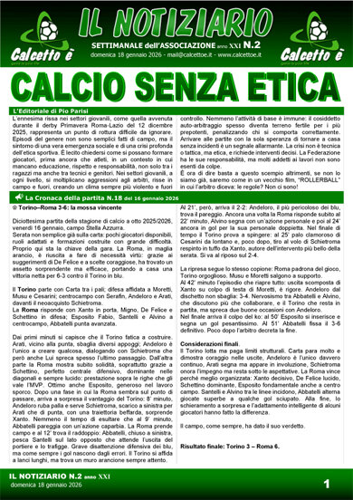 Copertina del Notiziario N. 2 del 18/1/102026