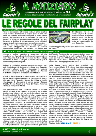 Notiziario N. 2 del 12/1/2025
