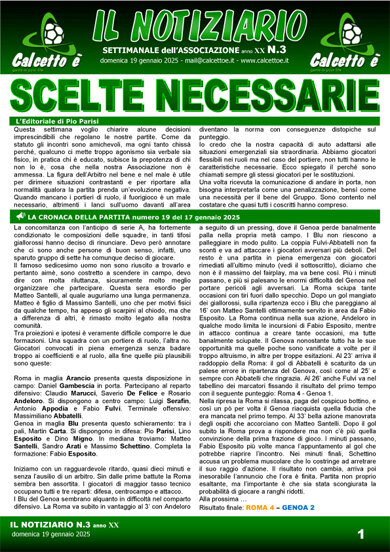 Notiziario N. 3 del 19/1/2025
