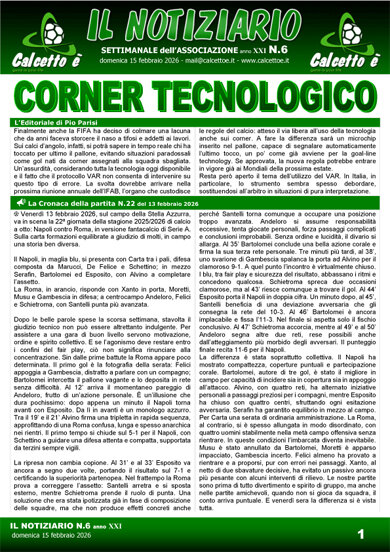 Copertina del Notiziario N. 6 del 15/2/2026