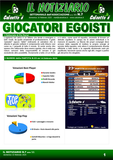 Notiziario N. 7 del 16/2/2025