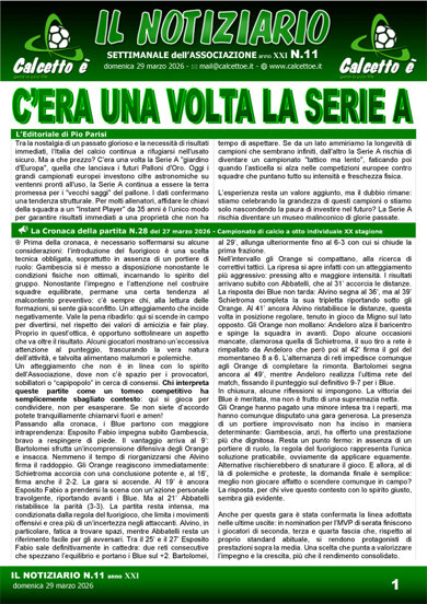 Copertina del Notiziario N.11 del 29/3/2026