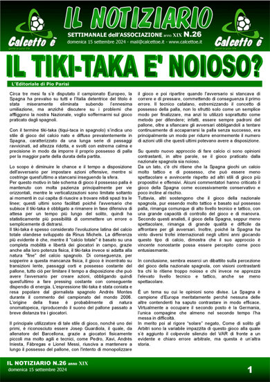 Notiziario N. 26 del 15/9/2024