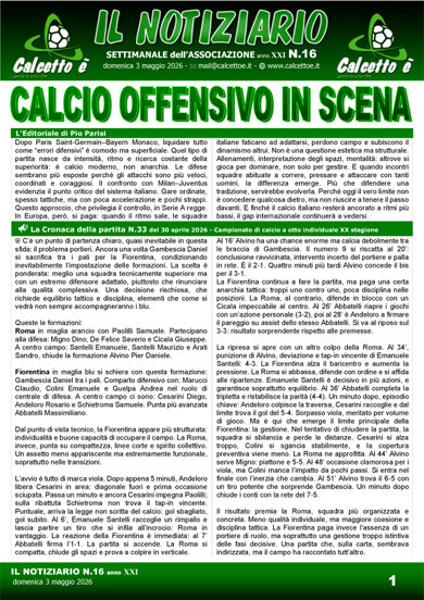 Copertina del Notiziario N.16 del 3/5/2026