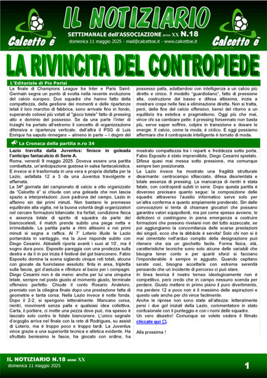 Notiziario N. 18 del 11/5/2025