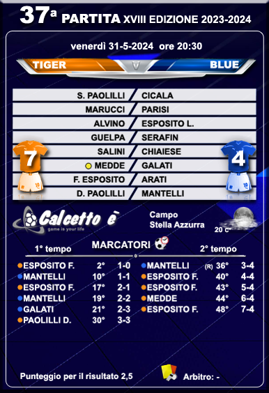 Scheda partita
