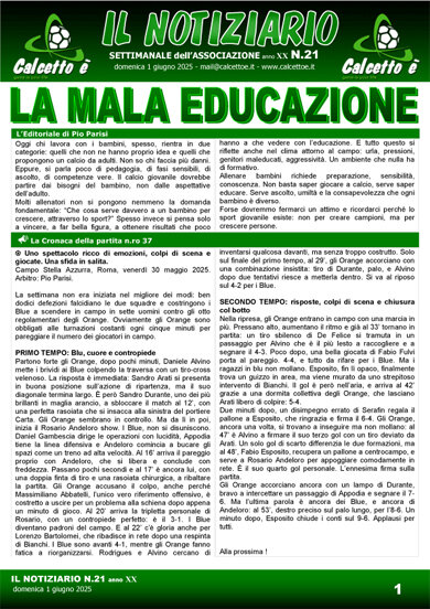 Notiziario N. 21 del 1/6/2025