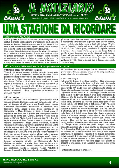 Notiziario N. 23 del 15/6/2025