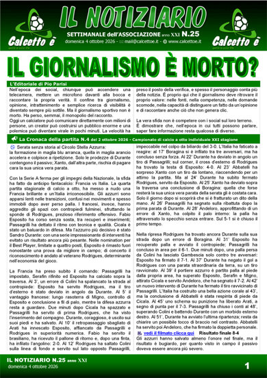 Copertina del Notiziario N.25 del 4/10/2026