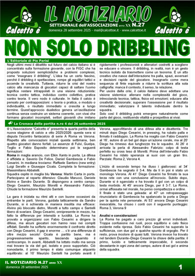 Notiziario N. 27 del 28/9/2025