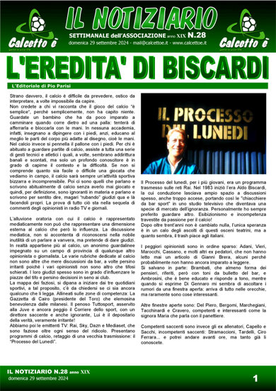 Notiziario N. 28 del 29/9/2024