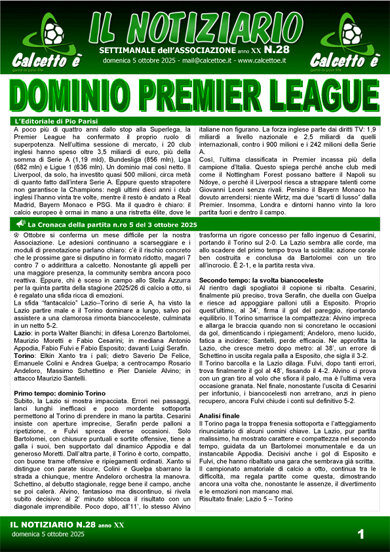 Notiziario N. 28 del 5/10/2025