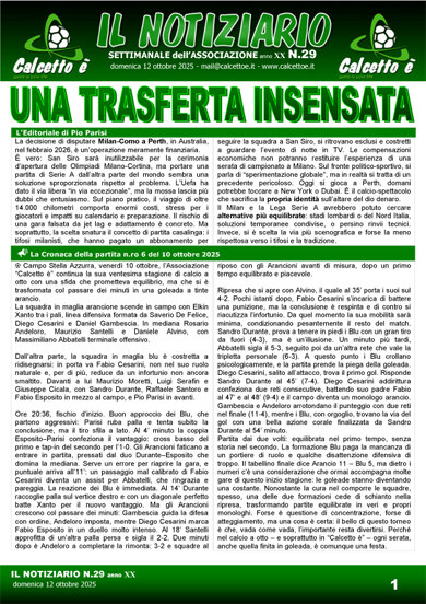 Notiziario N. 29 del 12/10/2025