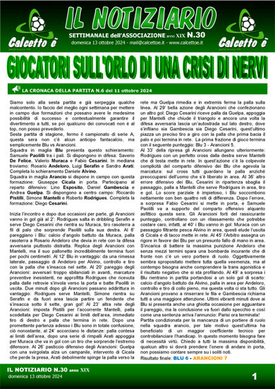 Notiziario N. 30 del 13/10/2024
