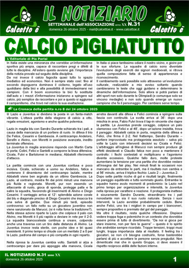 Notiziario N. 31 del 26/10/2025