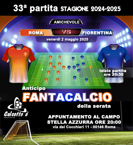 Locandina prossima partita